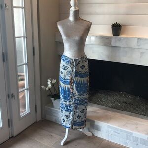 Lew Magram Tropical Sarong Style Skirt S EUC